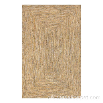 Полипропилен плетенка ткаена кафеава надворешна двор, подот